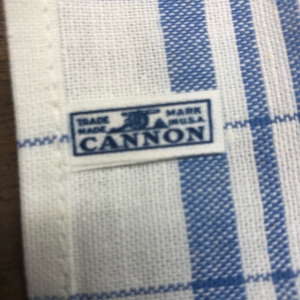 Vintage new old stock Canon kitchen towels blue farmhouse country - Picture 6 of 8